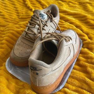 Brown suede Nike air forces